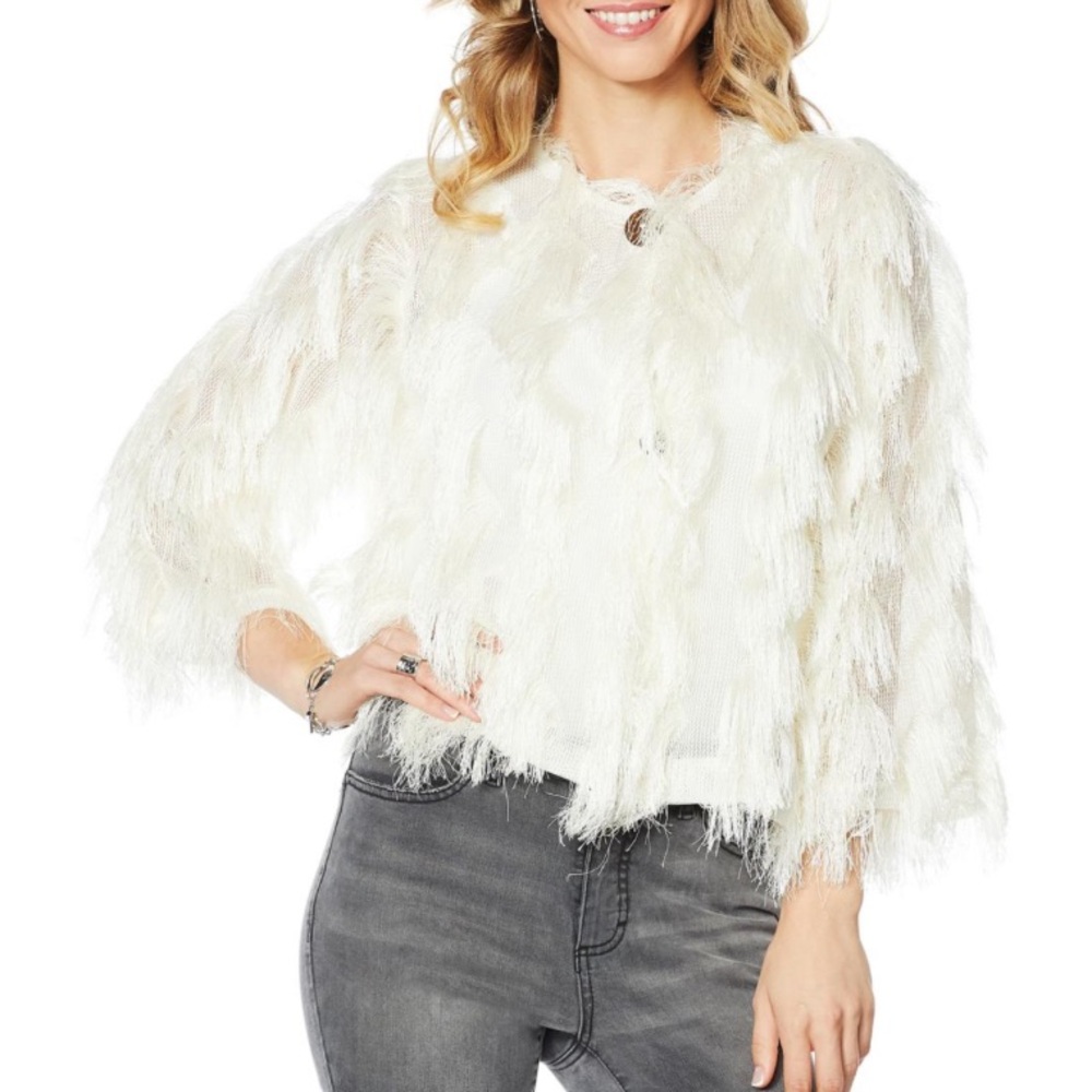 Colleen Lopez fringe cream size large